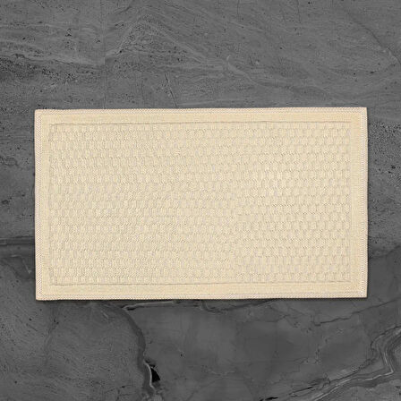 Soft Melinda Natürel 2'li Banyo Paspası - Bej - 60x100 cm + 50x60 cm