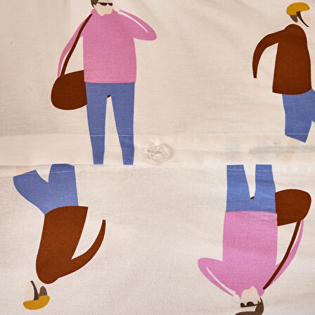 Soft Belum Çift Kişilik Nevresim Takımı - Renkli