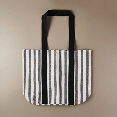 Soft Plaj Çantası - Siyah - 48x35 cm