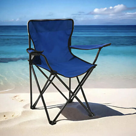 Living Piknik ve Kamp Sandalyesi - Mavi - 76x52x82 cm