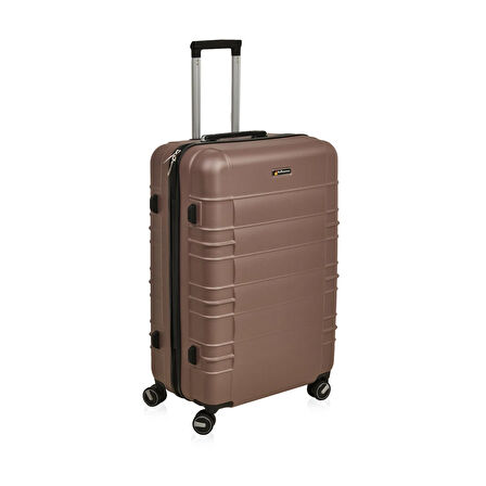 Travel Star Büyük Boy ABS Valiz - Platin - 76x52x30 cm