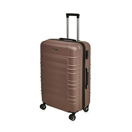 Travel Star Büyük Boy ABS Valiz - Platin - 76x52x30 cm