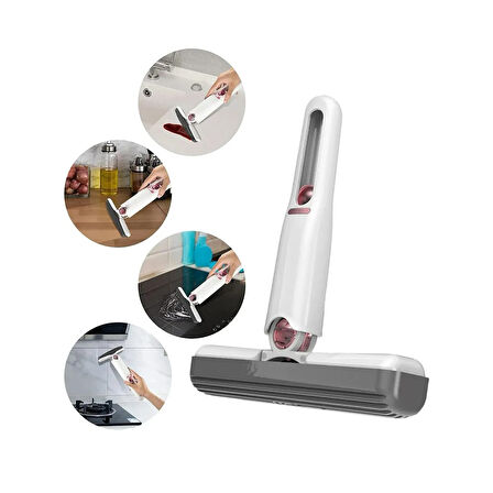 Taşınabilir Mini Mop - Beyaz - 30 cm