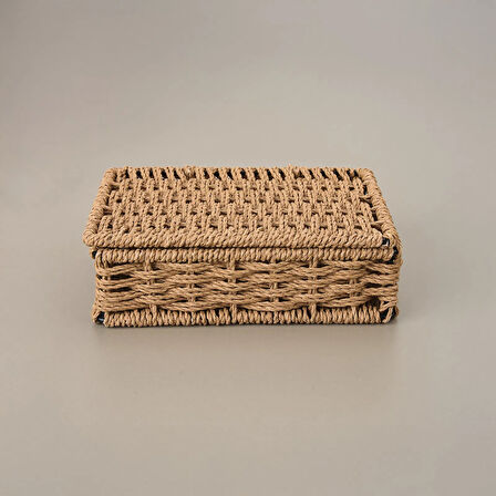 Living Dekoratif Saklama Kutusu - Kahverengi - 5x15x20 cm