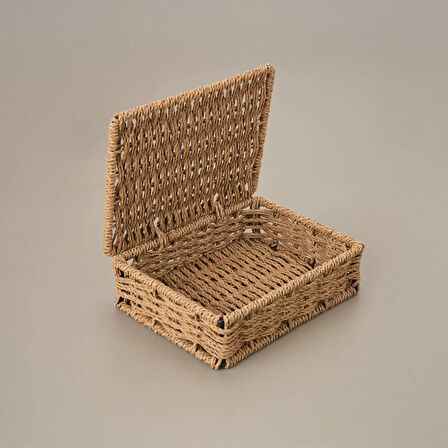 Living Dekoratif Saklama Kutusu - Kahverengi - 5x15x20 cm