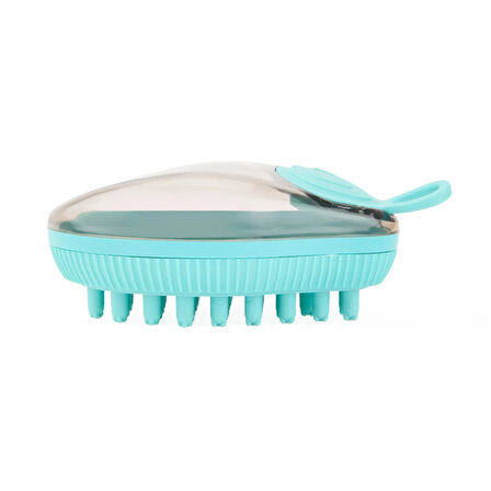 Doldurulabilir Kedi Köpek Yıkama Fırçası - Mavi - 9 cm