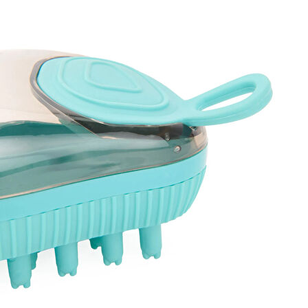 Doldurulabilir Kedi Köpek Yıkama Fırçası - Mavi - 9 cm