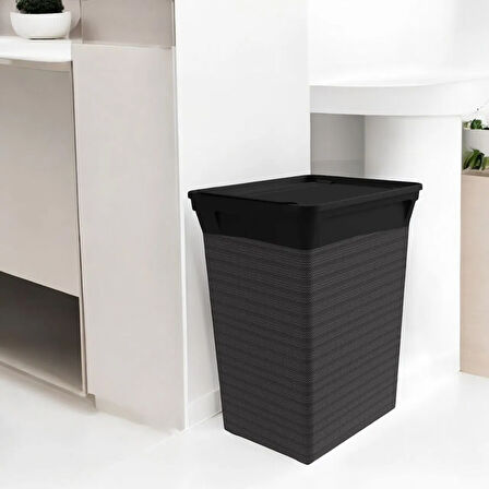 Kapaklı Çöp Kovası - Antrasit - 20 lt