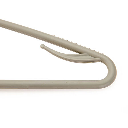 6'lı Plastik Elbise Askısı - Gri - 38 cm