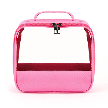 PVC Detaylı Kozmetik Çantası - Pembe