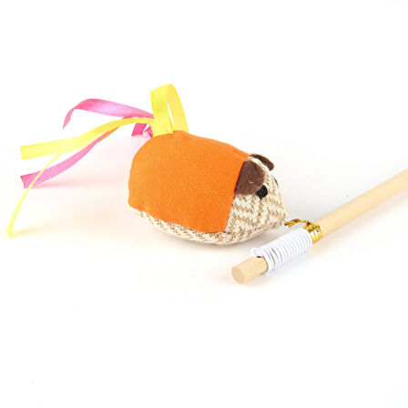 Balık ve Fare Başlıklı Kedi Oyuncağı - Asorti - 50 cm