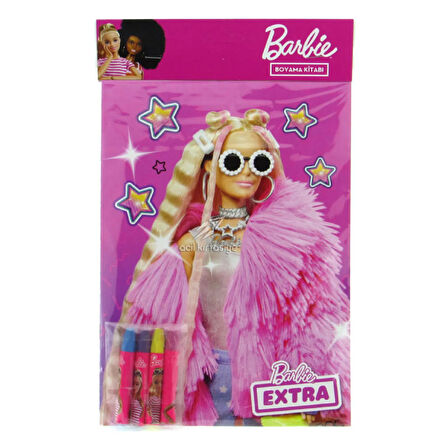 B-386 Pastel Boyalı Barbie Boyama Seti - Pembe
