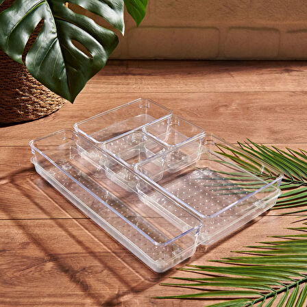 Şeffaf Çekmece İçi Düzenleyici - 30x23x5 cm