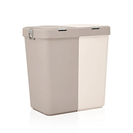 Duo Laundry Çamaşır Sepeti - Bej / Krem - 80 lt