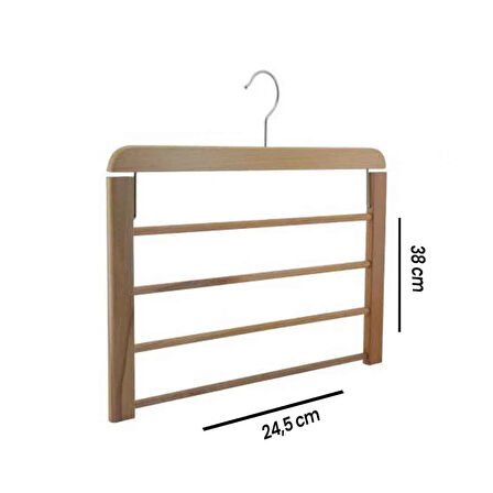 Ahşap Katlı Pantolon Askısı