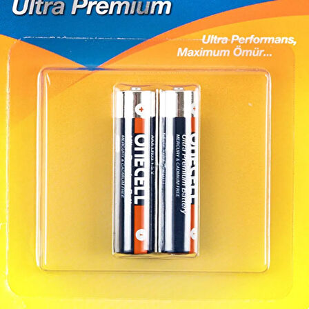 Ultra Premium Alkalin 1,5 V. 2'li AAA Boy Pil