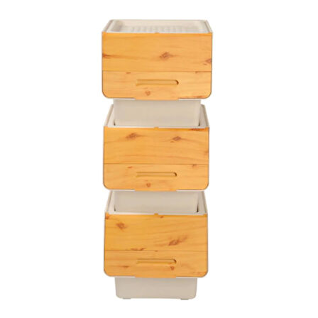 Bambu Görünümlü Tekerlekli Organizer - 12 lt