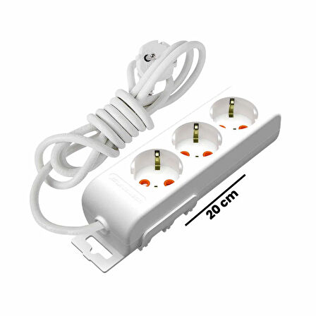 Ri Tech 3'lü Topraklı Grup Priz - 2 mt