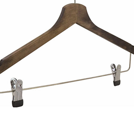 Ahşap Etek Pantolon Gömlek Askısı - Ceviz