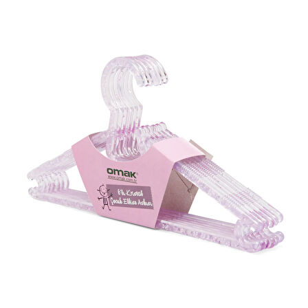 6'lı Kristal Çocuk Elbise Askısı - Asorti