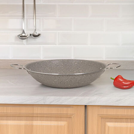 Kavurma Sacı - Gri - 32 cm