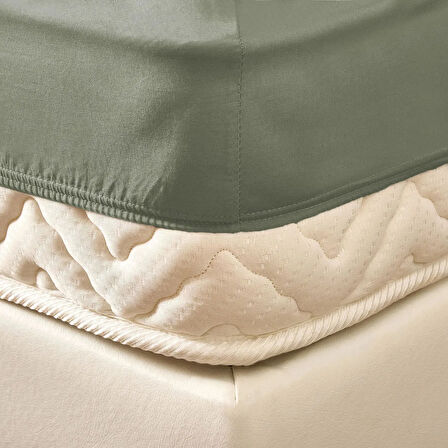 Soft Basic Çift Kişilik Lastikli Çarşaf - Yeşil - 160x200 cm