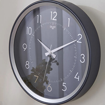 Duvar Saati - Füme - 36 cm