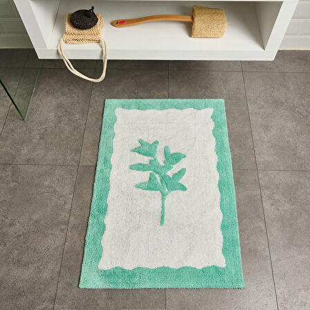 Soft Granny Summer Tufting Banyo Paspası - Beyaz - 60x90 cm
