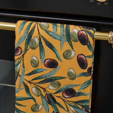 Soft Olive Mutfak Havlusu - Hardal - 40x66 cm