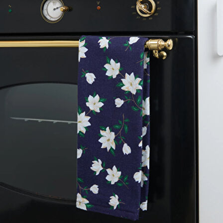 Soft Daisy Mutfak Havlusu - Lacivert - 40x66 cm