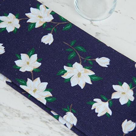 Soft Daisy Mutfak Havlusu - Lacivert - 40x66 cm