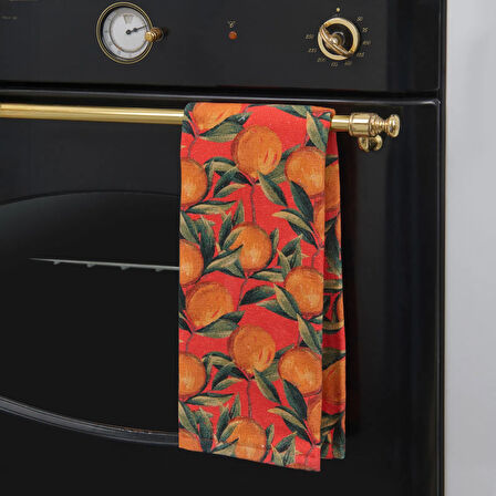 Soft Randig Mutfak Havlusu - Turuncu - 40x66 cm