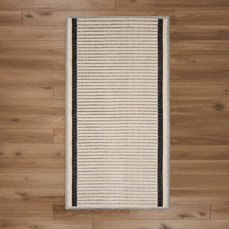 Soft Linya Dekoratif Halı - Ekru - 80x150 cm