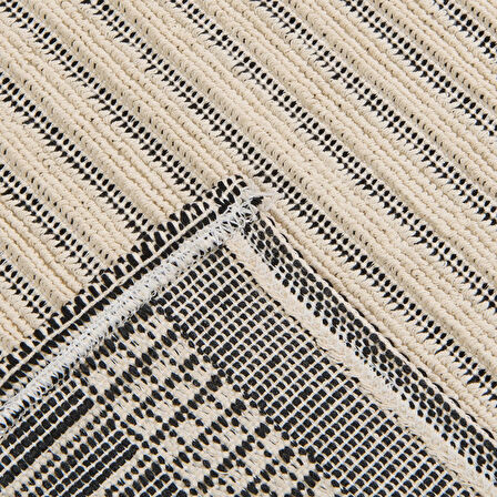 Soft Linya Dekoratif Halı - Ekru - 80x150 cm