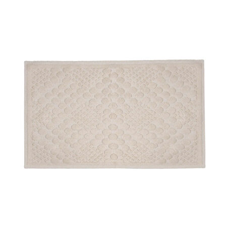 Soft Kağan 2'li Banyo Paspası - Ekru - 60x100 cm + 50x60 cm