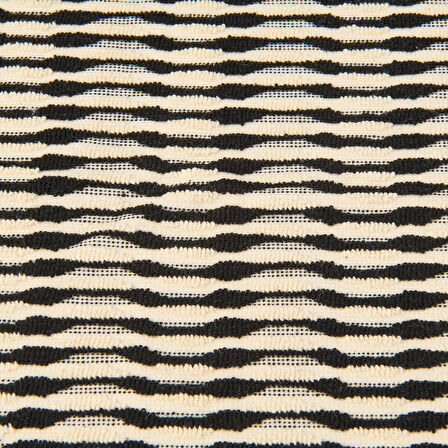 Soft Greta 2'li Havlu Seti - Ekru / Siyah - 30x30 cm