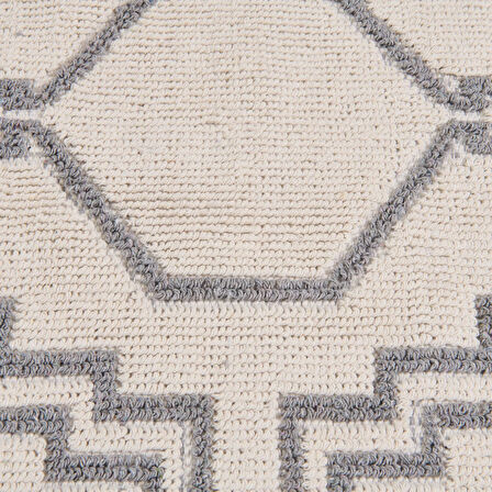 Soft Klas 2'li Banyo Paspası - Ekru / Gri - 60x100 cm + 50x60 cm