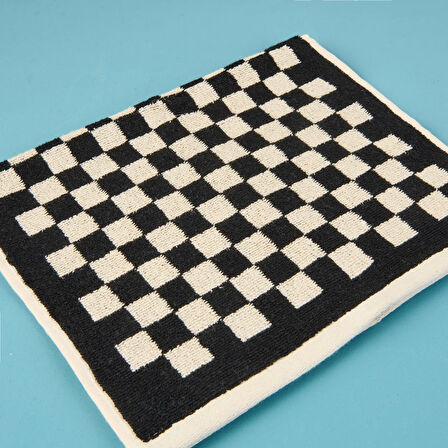 Soft Elena El Havlusu - Ekru / Siyah - 30x50 cm