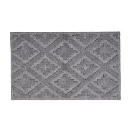Soft Nil 2'li Banyo Paspası - Gri - 60x100 cm + 50x60 cm