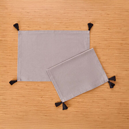 Soft Anthracite 2'li Amerikan Servis - Antrasit - 35x50 cm