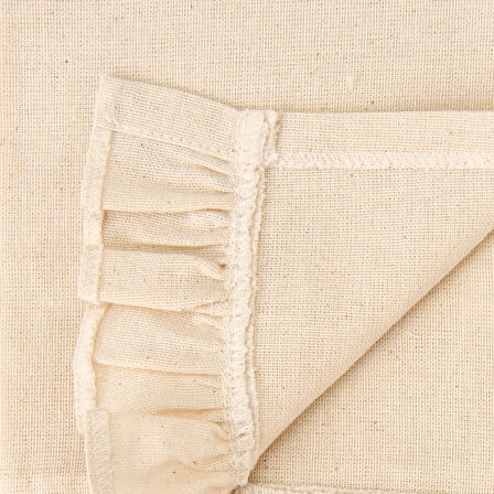 Soft Fırfırlı 2'li Amerikan Servis - Ekru - 35x50 cm