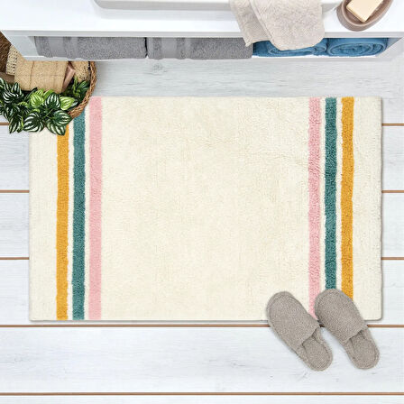 Soft Sofia Banyo Paspası - Beyaz - 60x100 cm