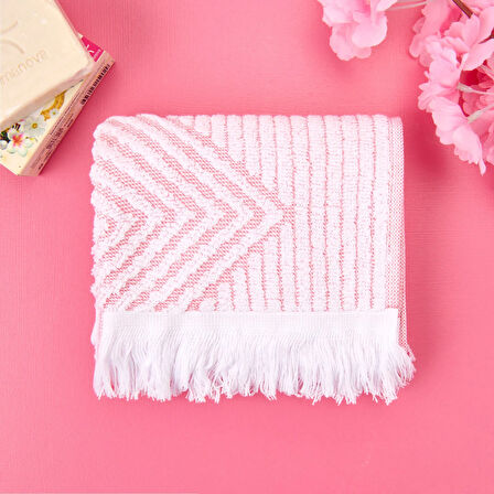 Soft Leaves El Havlusu - Pembe - 30x50 cm