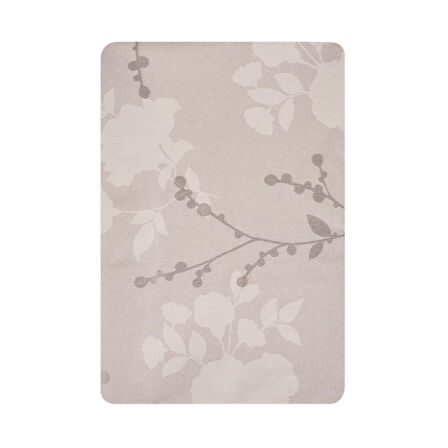 Soft Dertsiz Yaprak Desenli Pvc Masa Örtüsü - Gri - 140x200 cm