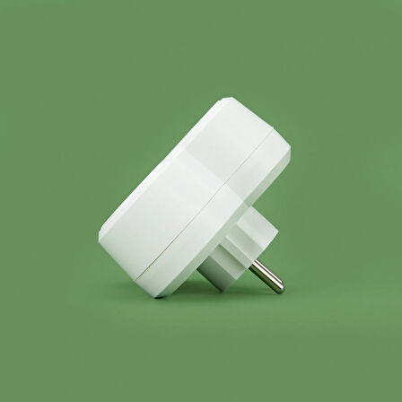 3'lü Topraklı Yonca Tip Golyat Fiş Priz - Beyaz