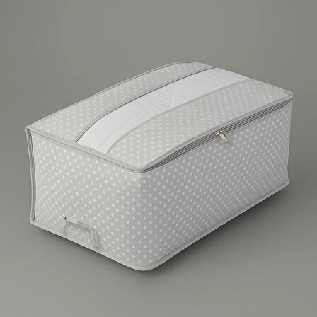 Home Baza Altı Şeffaf Detaylı Mega Boy Hurç - Gri - 74x46x22 cm