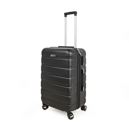 Titan Orta Boy ABS Valiz - Siyah - 66x45x26 cm