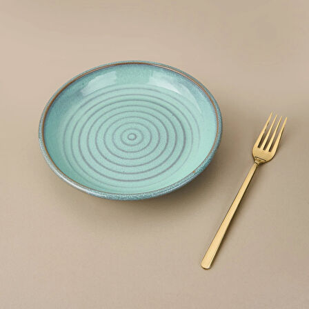 Zest Çukur Tabak - Yeşil - 21 cm