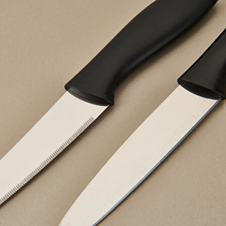 Kitchen Vakumlu 2'li Çok Amaçlı Bıçak Seti - Siyah