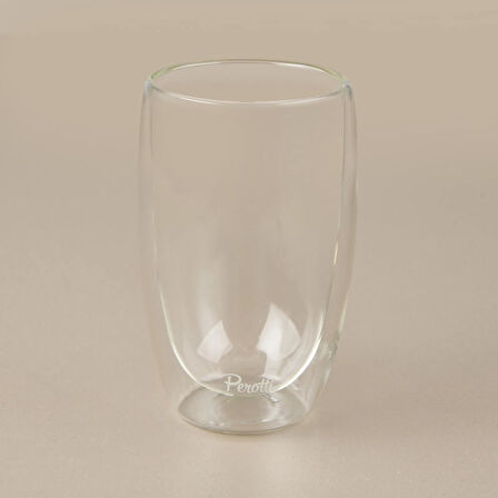 Çift Cidarlı Latte Bardağı - Şeffaf - 450 ml